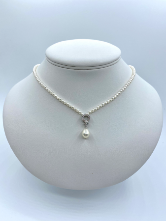 Tenyésztett gyöngy nyakék